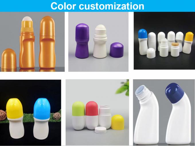 50ml PE Empty Roller Fragrant Body Bottle Antiperspirant Bottleplastic Roll on Deodorant Bottle