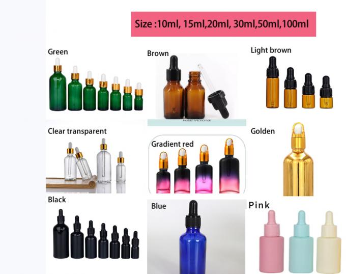 Wholesale Cheap Luxury Empty 5ml 10ml 15ml 20ml 30ml 50ml Essential Oil Bottle White Frosted Black Cap Dropper Glass Bottle