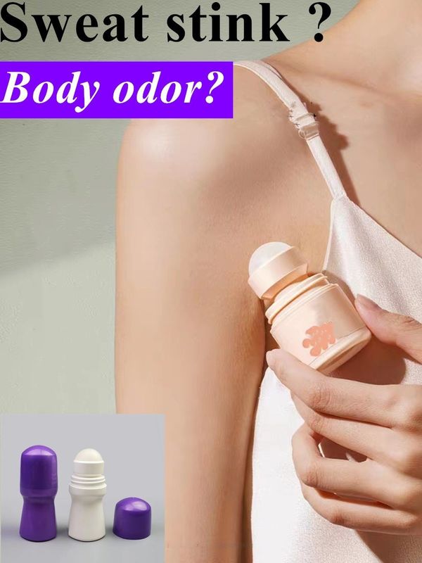 50 ml HDPE Plastikrolle auf Deodorant Flasche Rollen Frauen Duftkörper Flasche Kind Kinder Antiperspirant Rollflasche