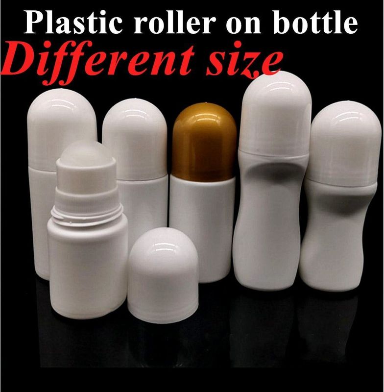 Sommer Custom Neues Design 30 ml 50 ml 60 ml Wiederauffüllbares weißes HDPE-Deodorant Plastikrollen auf Flasche