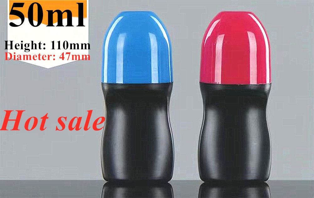HDPE 30 ml 50 ml 60 ml Kunststoffrolle auf zylindrischer runder Walzflasche Deodorantflasche Behälter mit Kunststoffwalzkugel
