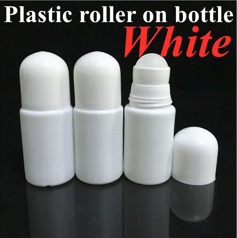 30 ml 50 ml 60 ml HDPE Kunststoff Weiß Kunststoff Deodorant Ätherisches Öl Rollen auf Flasche mit Rollenkugel