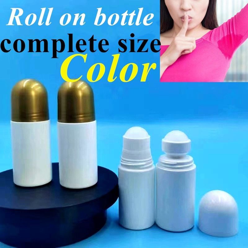 30 ml 50 ml 60 ml HDPE Kunststoff Weiß Kunststoff Deodorant Ätherisches Öl Rollen auf Flasche mit Rollenkugel