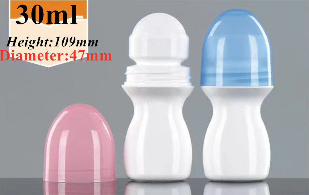 30 ml 50 ml 60 ml Nachfüllbare leere ätherische Öle Parfüm Rollen auf Flasche Kunststoffwalze auf Flasche mit Kunststoffwalze