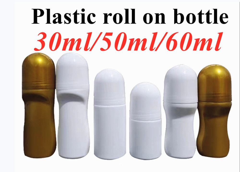 30 ml 50 ml 60 ml Nachfüllbare leere ätherische Öle Parfüm Rollen auf Flasche Kunststoffwalze auf Flasche mit Kunststoffwalze