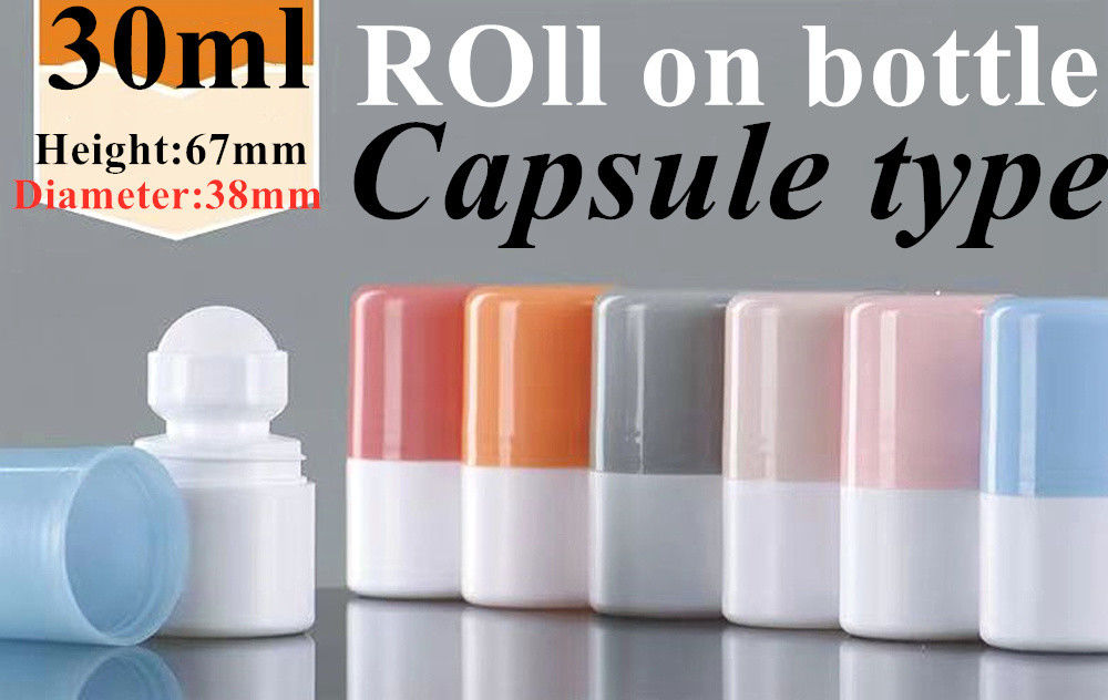 Lecksicherer Kunststoff auf Flaschen Orange Cap Roll Up Deodorant Behälter