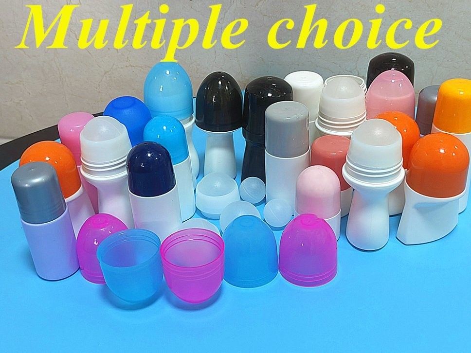 30 ml 50 ml 60 ml weiße Kunststoffflasche auf Flasche HDPE Roll-on Deodorant Flasche leere Nachfüllbare tragbare Reisebrolle auf Flasche