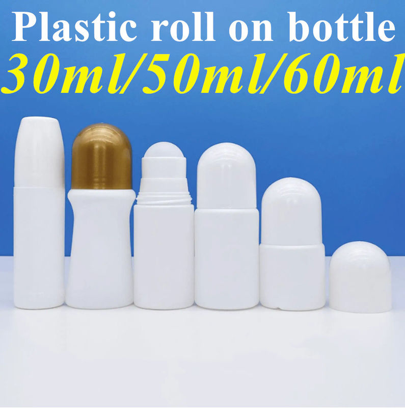 50 ml PE Leere Rollkugel Duftkörperflasche Antitranspirant Flasche leere Kunststoffflasche Roll auf Deodorantflasche