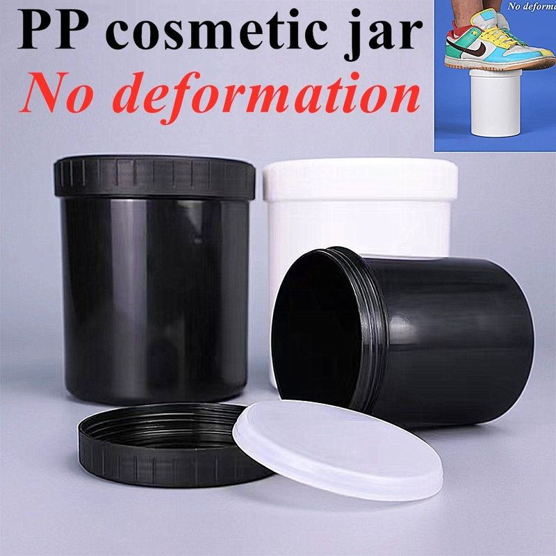 Anpassung 150ml 250ml 500ml 950ml 1000ml Weiß Schwarz leer Blau Durchsichtig PP Kosmetikcreme Glas mit Kappe