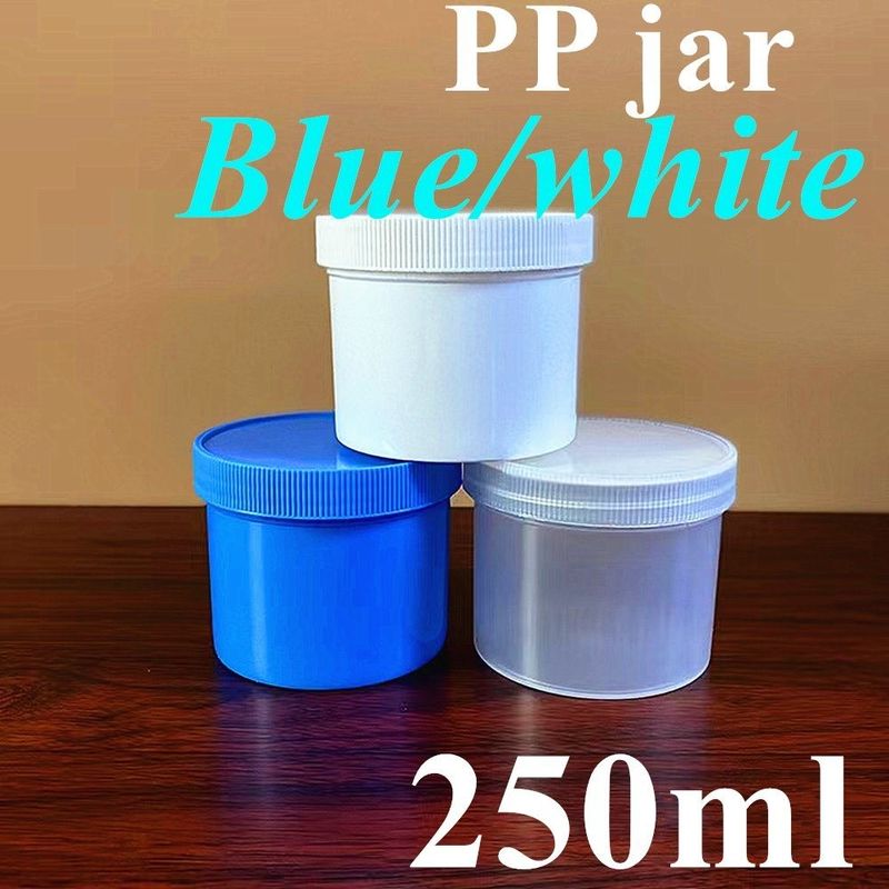 12oz 16oz 6oz 8oz 150ml 250g 500g Weiß Klar Schwarz Rot Blau Rund Breitmunde PP Kunststoff Kosmetik Salbe Flasche