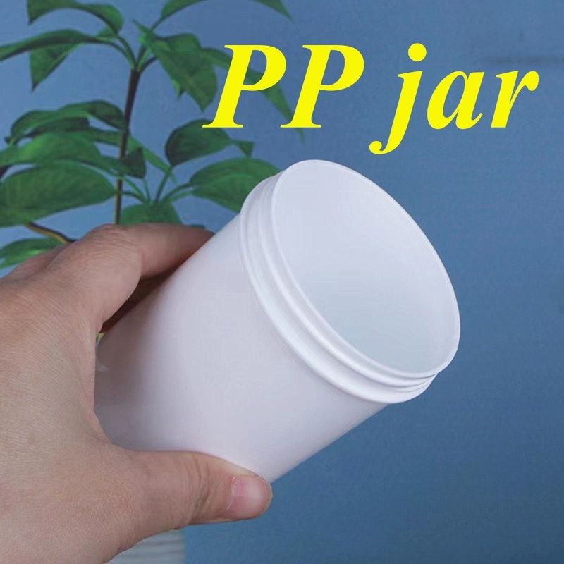 150 ml 250 ml 500 ml 1000 ml Breitmaul Körper Gesichtscreme Glas Weiß PP Salbe Behälter Breitmaul Kosmetik Plastikglas