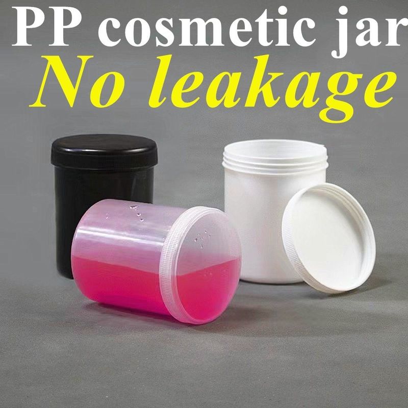 150 ml 250 ml 500 ml 1000 ml PP Kunststoff Weiß Leer Luxus Rund Creme Salbe PP Glas Kosmetikglas Verpackung mit Deckel