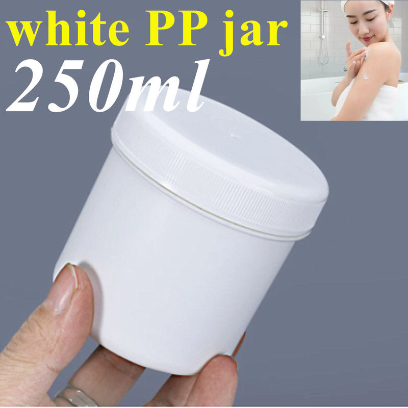 250g 500g leere weiße Plastikkremflasche Behälter für kosmetische Verpackung runde Kremflasche PP Salbe Plastikflasche
