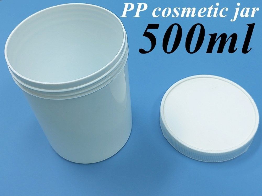 250g 500g leere weiße Plastikkremflasche Behälter für kosmetische Verpackung runde Kremflasche PP Salbe Plastikflasche