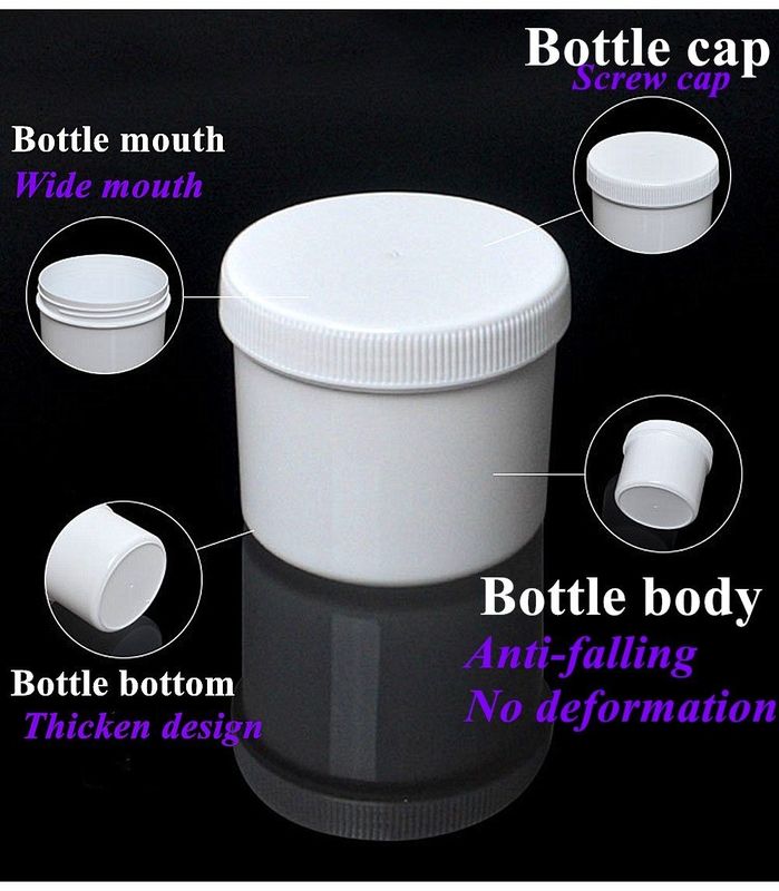150 ml 250 ml 500 ml Kosmetische Creme Plastikbehälter PP-Kosmetikverpackung Creme-Glas mit Plastik-PP-Schraubkappe