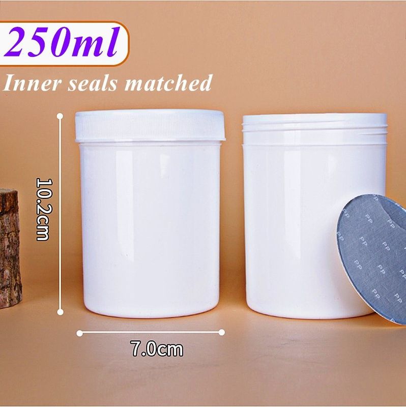 150 ml 250 ml 500 ml Kosmetische Creme Plastikbehälter PP-Kosmetikverpackung Creme-Glas mit Plastik-PP-Schraubkappe