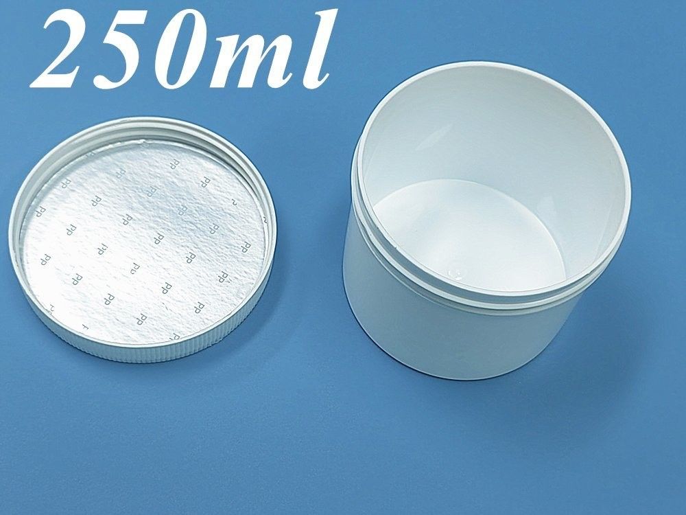 150 ml 250 ml 500 ml Kosmetische Creme Plastikbehälter PP-Kosmetikverpackung Creme-Glas mit Plastik-PP-Schraubkappe