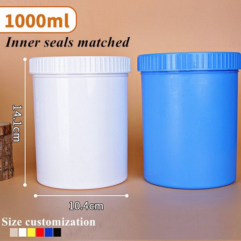 SGS 100ml 250ml 500ml 1000ml PP Kosmetikglas Kosmetikprobenbehälter Salbeglas mit Schraubkappe