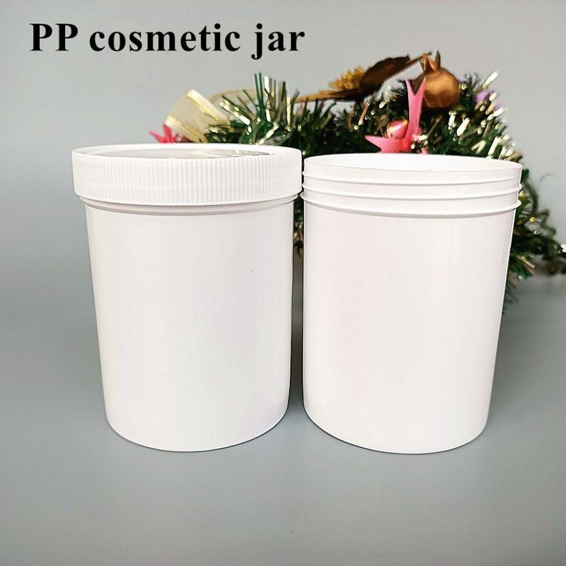 150g 250g 500g Weiß Blau Schwarz Öko-freundlich Kunststoff PP Schraubdeckel Design Kosmetik Körper Gesicht Kunststoff Salbe Creme Jar
