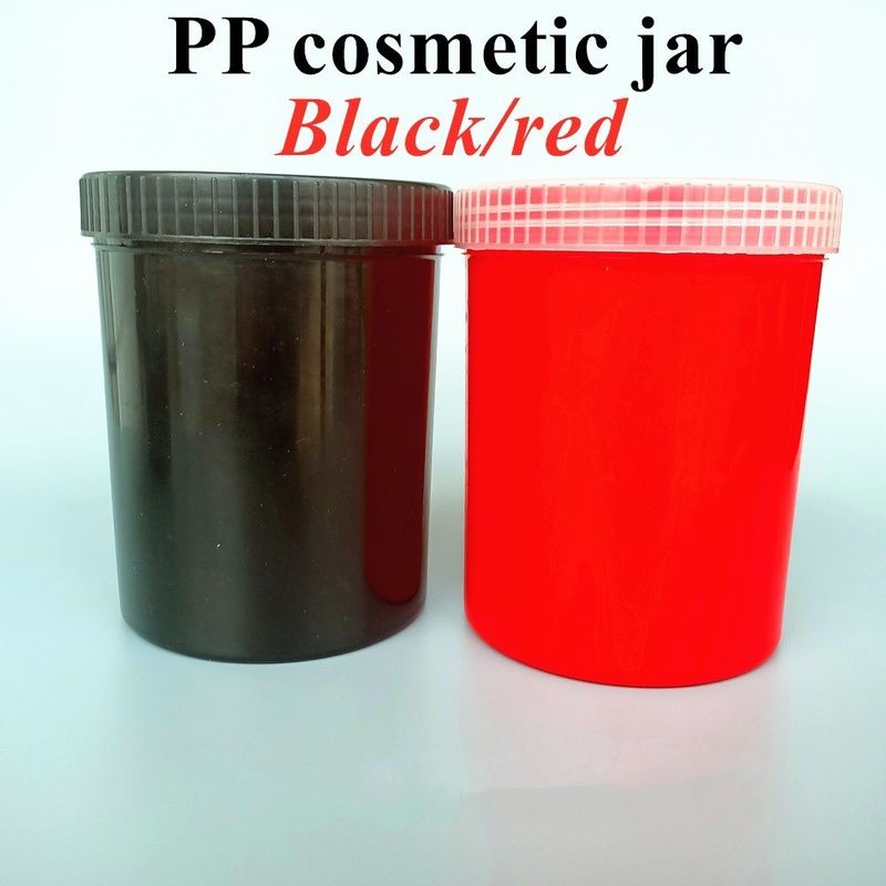 150g 250g 500g Weiß Blau Schwarz Öko-freundlich Kunststoff PP Schraubdeckel Design Kosmetik Körper Gesicht Kunststoff Salbe Creme Jar