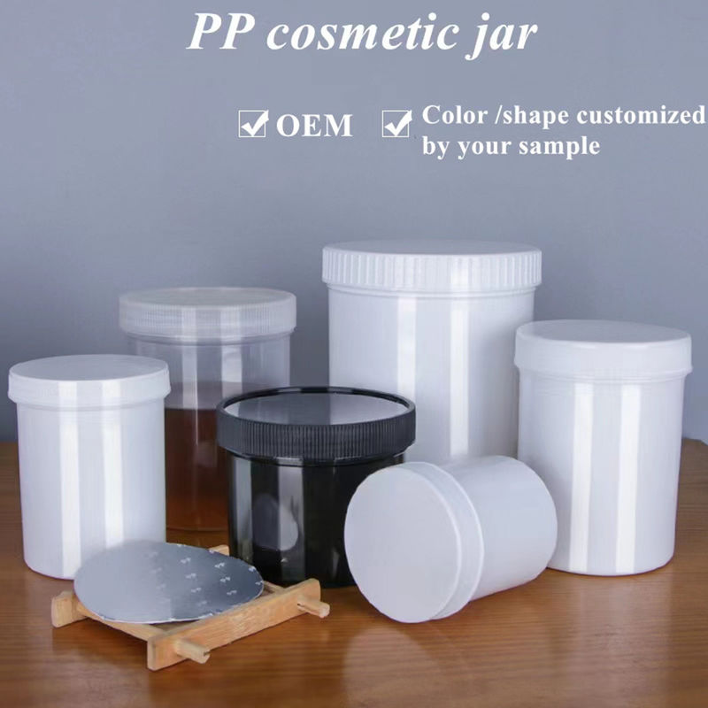250 ml 500 ml 1000 ml Hautpflege Gläser Weiß Blau Schwarz Rot PP Material Lebensmittel Haut Kosmetik Creme Gläser Leeres Plastikglas