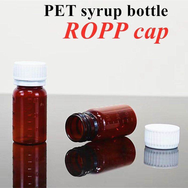100 ml 120 ml 150 ml 200 ml Bernstein Runde Arzneimittel für Haustiere orale Flüssigkeit Hustensaft Plastikflasche mit PP-Schraubverschluss