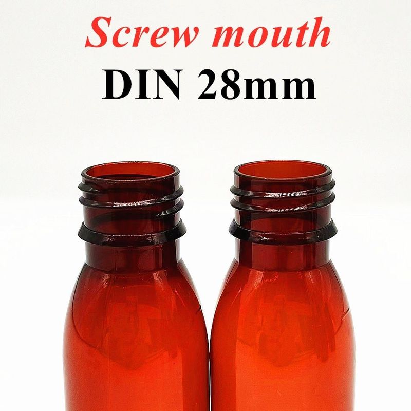 100 ml 120 ml 150 ml Braune Plastikflasche für Haustiere Leere runde orale Flüssigkeit für Haustiere Plastikflasche für Husten Sirup