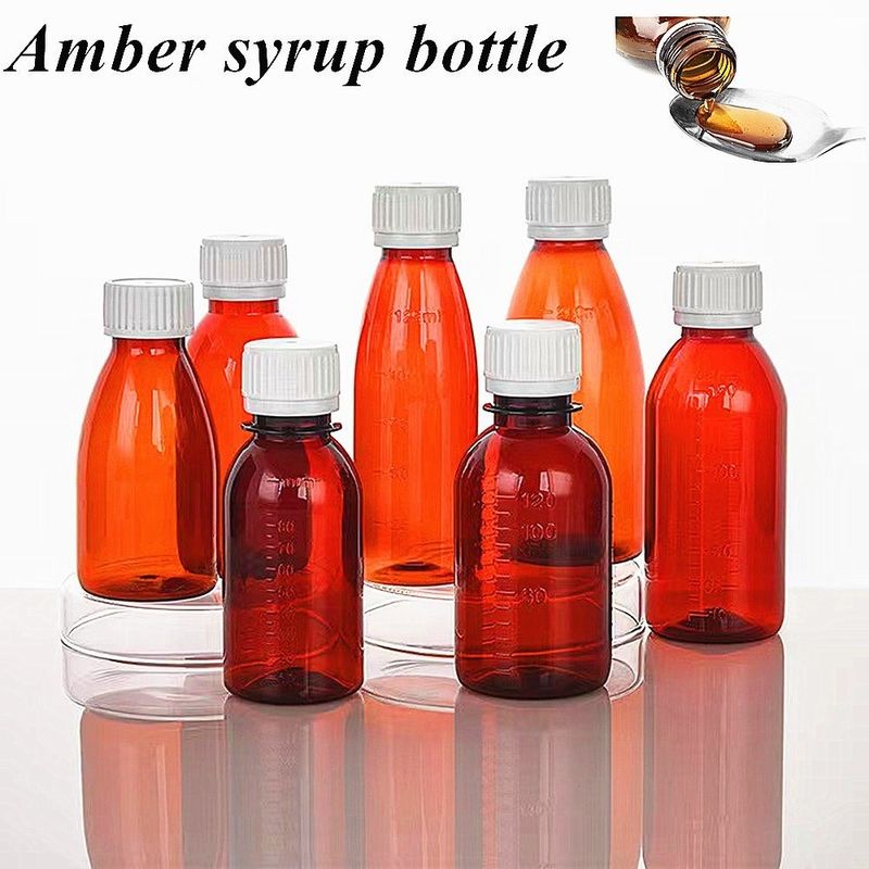 100 ml 120 ml 150 ml Medizin Plastikflasche Hustensaft für Haustiere Flasche Plastikhustensaft Flüssigkeit Rundflasche mit Schraubverschluss