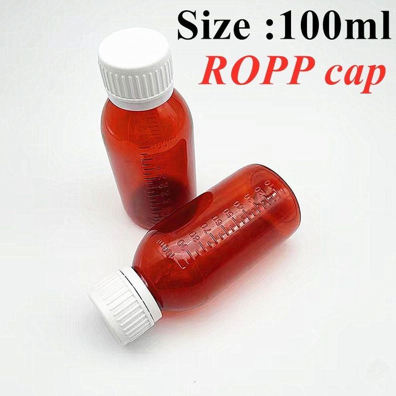 100 ml 120 ml 150 ml Medizin Plastikflasche Hustensaft für Haustiere Flasche Plastikhustensaft Flüssigkeit Rundflasche mit Schraubverschluss