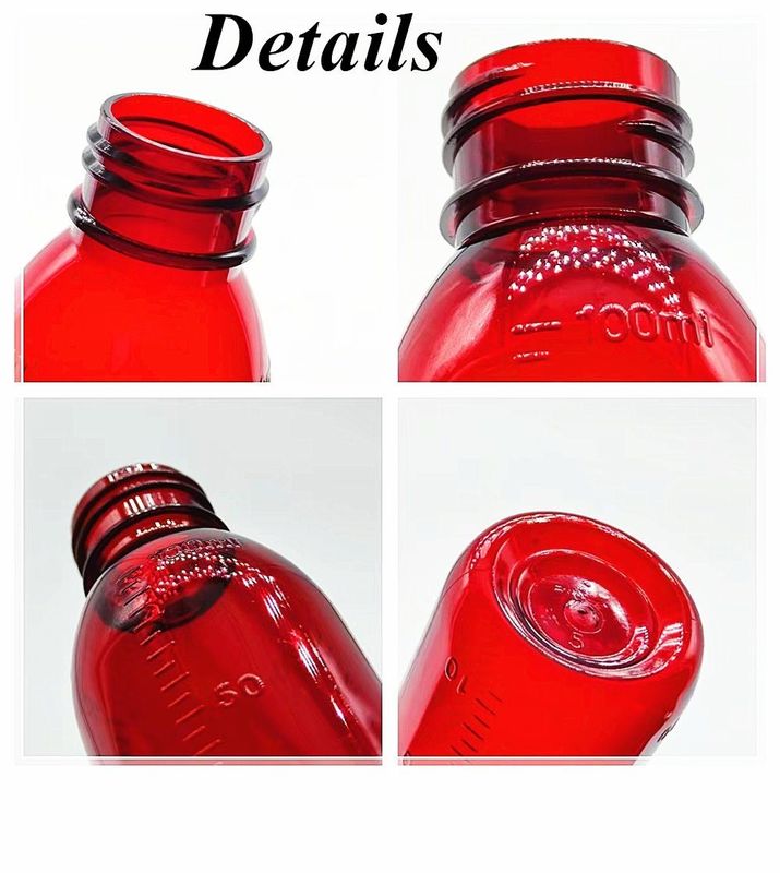 3oz 4oz Amber Sirup Glasflasche mit 28mm Hals Plastik pharmazeutische Husten Sirup Flasche für orale Flüssigkeit