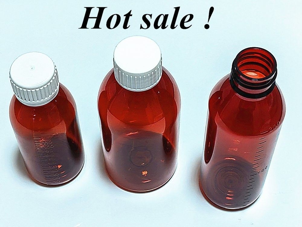 3oz 4oz Amber Sirup Glasflasche mit 28mm Hals Plastik pharmazeutische Husten Sirup Flasche für orale Flüssigkeit