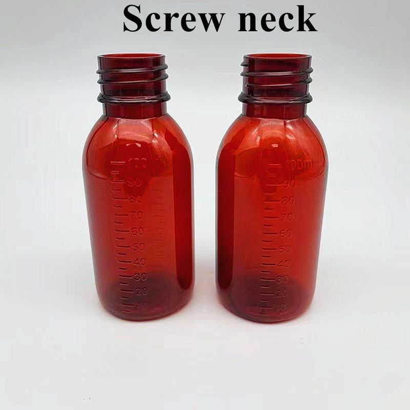 100 ml 120 ml orale Flüssigkeit für Haustiere Amber Husten Sirup Behälter Amber leerer Husten Sirup Flasche mit Ropp Cap