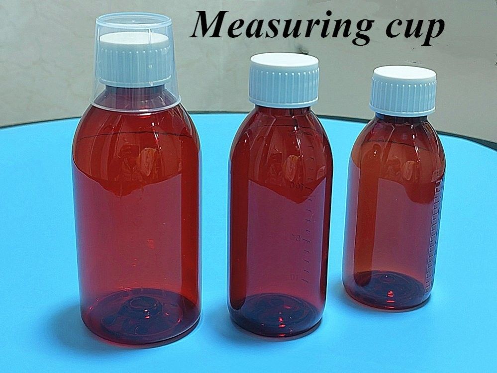 3oz 4oz 5oz Tierarzneimittel Behälter Bernstein Runde Arzneimittel Medizin Oral Flüssig Sirup Flasche