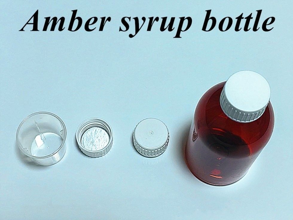 100 ml 120 ml 150 ml Braune Flüssigkeitsflasche zur oralen Anwendung Sirup Medizinflasche für Haustiere Kunststoff-Husten Sirup Flasche mit manipulationssicherer Kappe