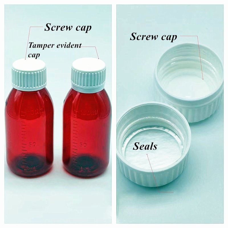 100 ml 120 ml 150 ml Braune Flüssigkeitsflasche zur oralen Anwendung Sirup Medizinflasche für Haustiere Kunststoff-Husten Sirup Flasche mit manipulationssicherer Kappe