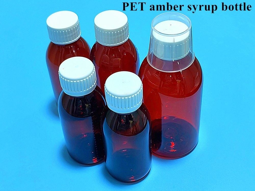 Braune 100 ml 120 ml Flaschen mit Tiersirup mit CRC-Schraubkappe für orale Flüssigkeit