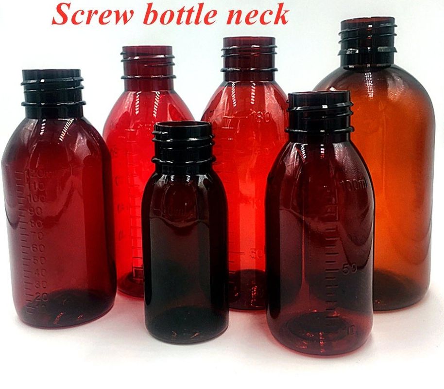 Braune 100 ml 120 ml Flaschen mit Tiersirup mit CRC-Schraubkappe für orale Flüssigkeit