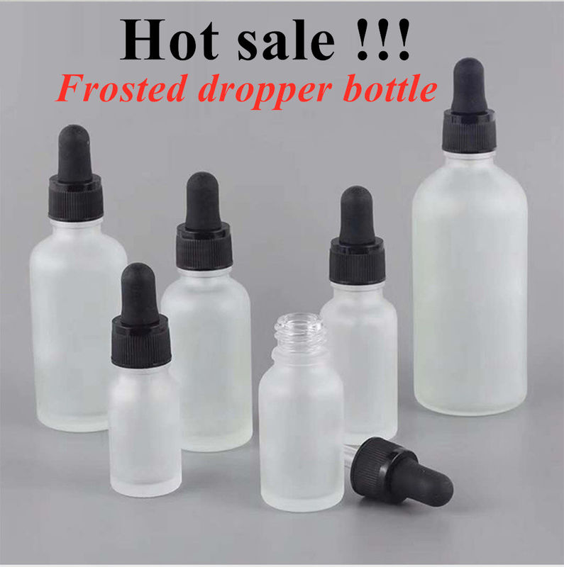 Luxus 15ml 20ml 30ml 50ml Leeres ätherisches Öl Matte Weiß Frosted Amber ätherisches Öl Glas Tropffflasche
