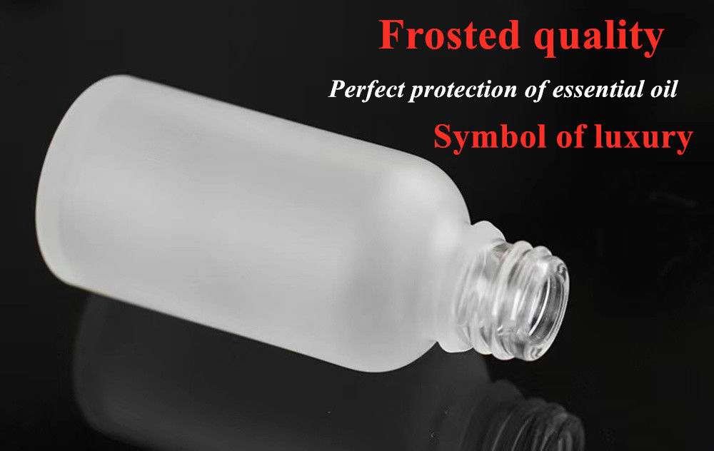 Luxus 15ml 20ml 30ml 50ml Leeres ätherisches Öl Matte Weiß Frosted Amber ätherisches Öl Glas Tropffflasche