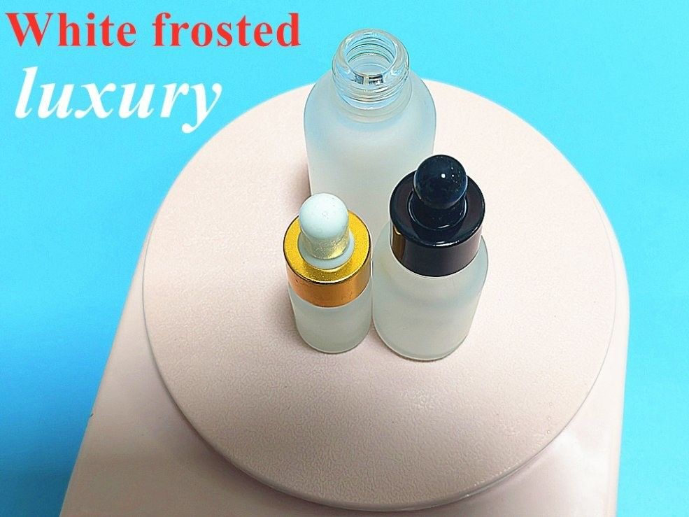 1 oz 2 oz 5 ml 10 ml 20 ml 30 ml 50 ml 100 ml Weiß Frosted Schwarz Glas Tropffflasche für Esse