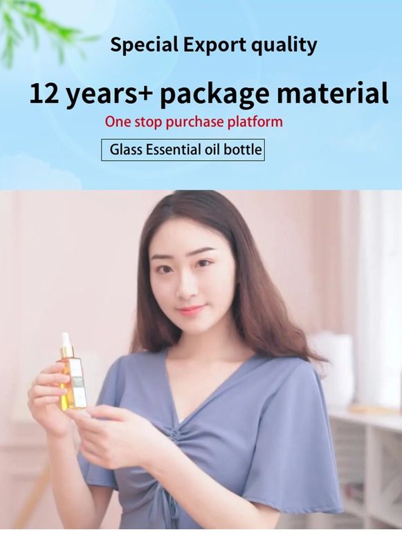10 ml 20 ml 30 ml 50 ml 100 ml Schiefe Schulter Glas ätherisches Öl Flasche Weiß Frosted Tropffflasche für die Hautpflege