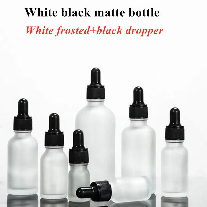 1 Unze 2 Unzen 5ml 10ml 15ml 20ml 30ml 50ml Leeres ätherisches Öl Hautpflege-Serum Gesicht Handgebrauch Weiß Frostglas Tropffflasche