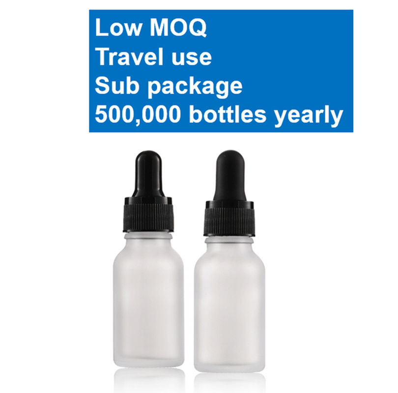 Luxus 1 oz 2 oz 10ml 15ml 20ml 30ml 50ml Leer rundes Hautpflege-Serum ätherisches Öl Auge Weiß Frostglas Tropffflasche
