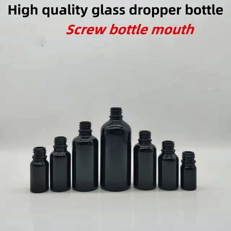 5 ml 10 ml 15 ml 20 ml 30 ml 50 ml 100 ml schwarze ätherische Ölflasche Glas Tropffflasche