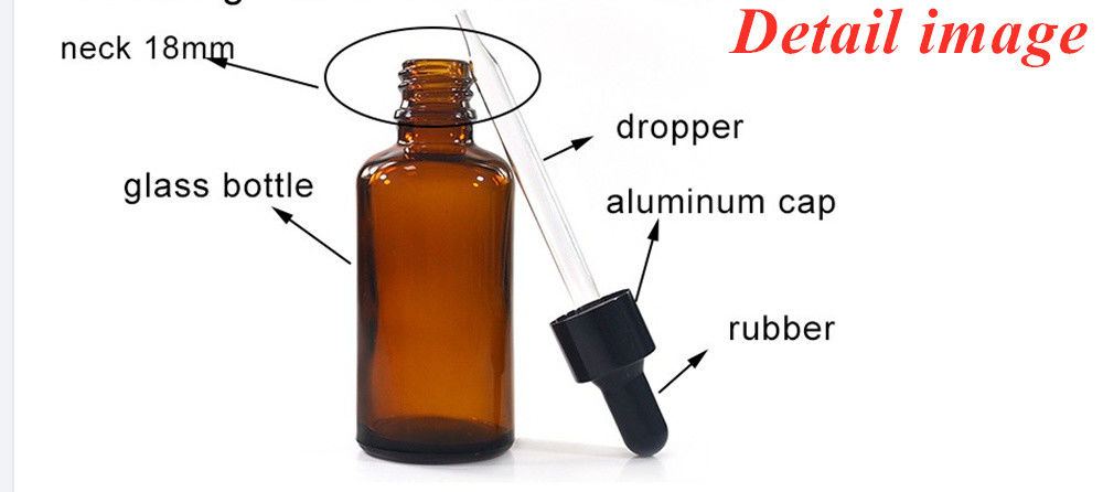 Warmverkauf 5ml 10ml 15ml 30ml 50ml Amber Serum ätherische Ölflaschen Glas Tropffflasche