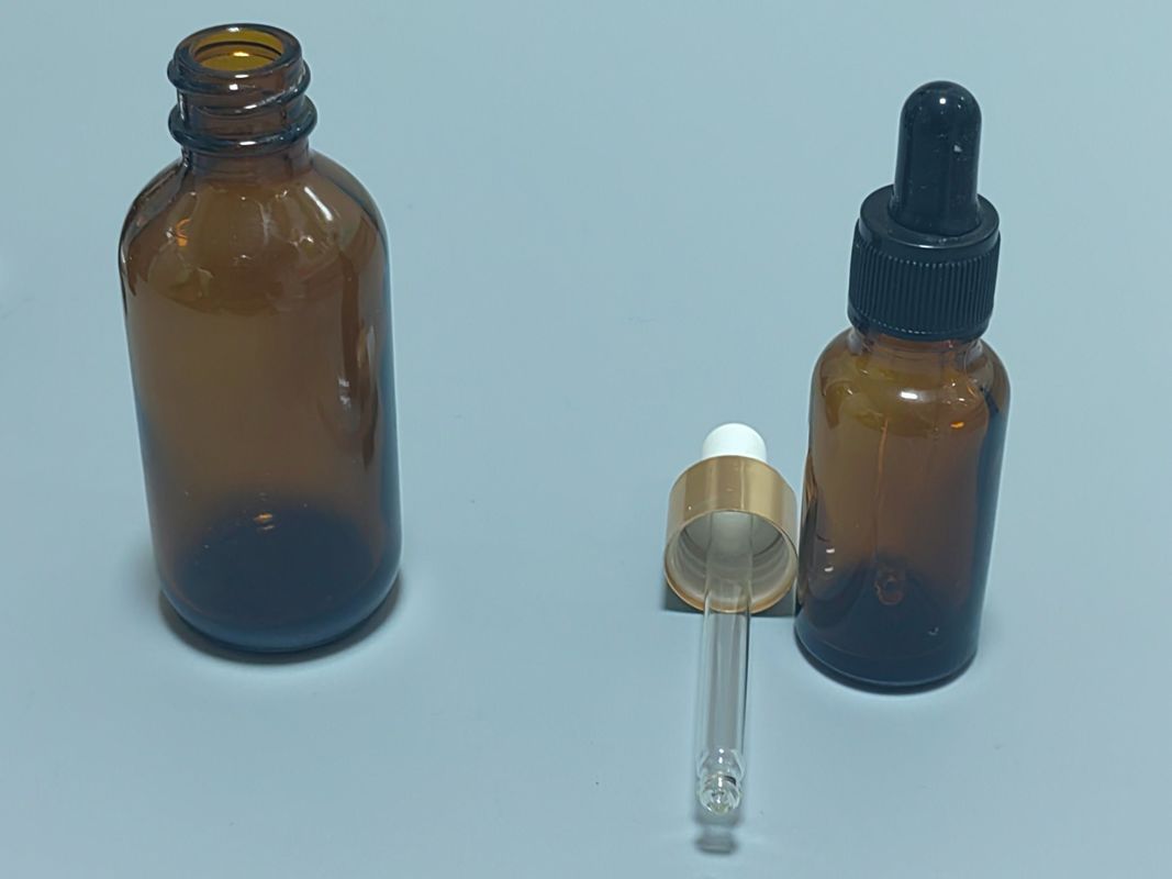 Ätherische Öle Verpackung 1OZ 2OZ 20ml 30ml 50ml Bernstein ätherisches Ölserum Glastropffflasche mit kindersicherer Kappe