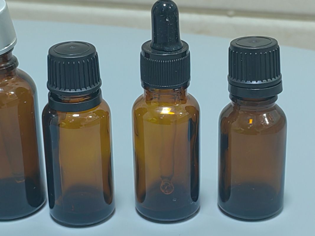 Warmverkauf Leerer Luxus Amber Braun 10ml 15ml 20ml 30ml 50ml 60ml Glas ätherisches Öl Flasche für Serum-Packung