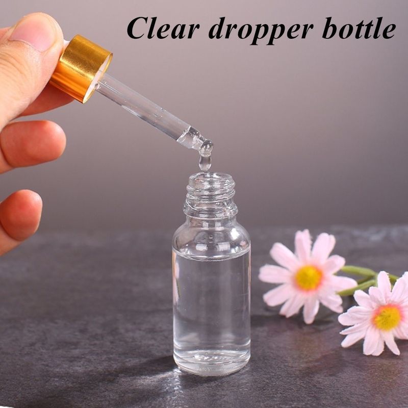 15 ml 20 ml 50 ml 100 ml Luxus leere klare transparente Serum Haare ätherisches Öl Glas Tropffflasche für Hautpflege