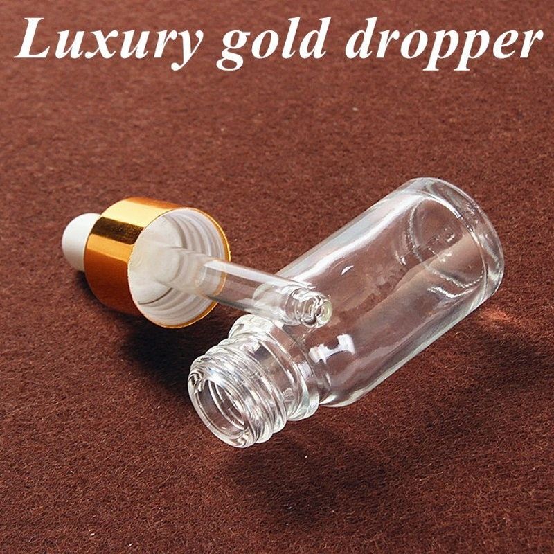 15 ml 20 ml 50 ml 100 ml Luxus leere klare transparente Serum Haare ätherisches Öl Glas Tropffflasche für Hautpflege