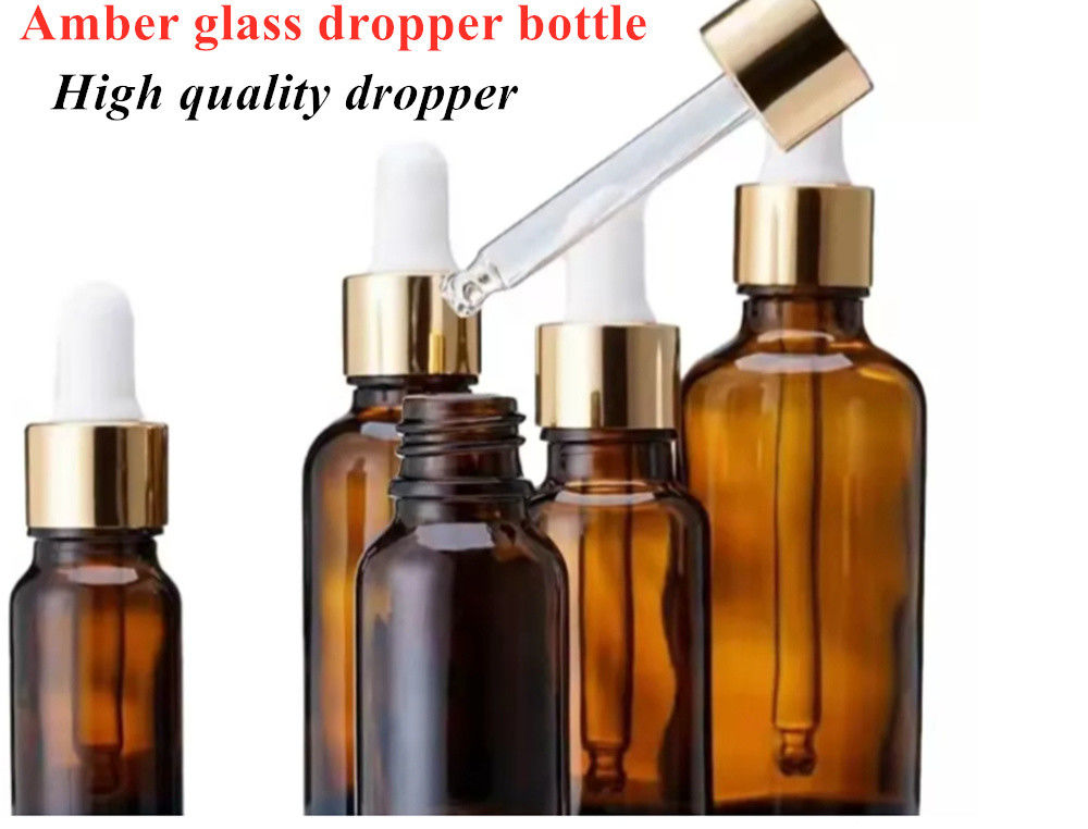 Kosmetik Hautpflege 10ml 20ml 30ml 50ml 100ml Leere runde Glastropfffflasche mit ätherischem Öl